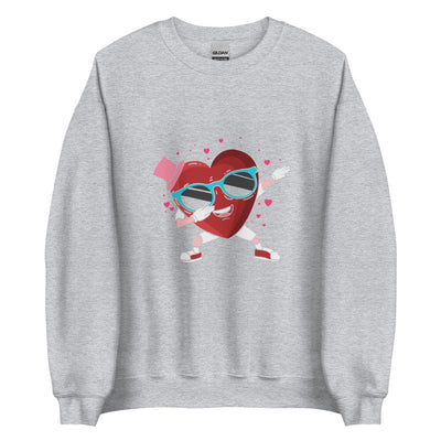 HEART BOY VALENTINE DABBING Unisex Sweatshirt