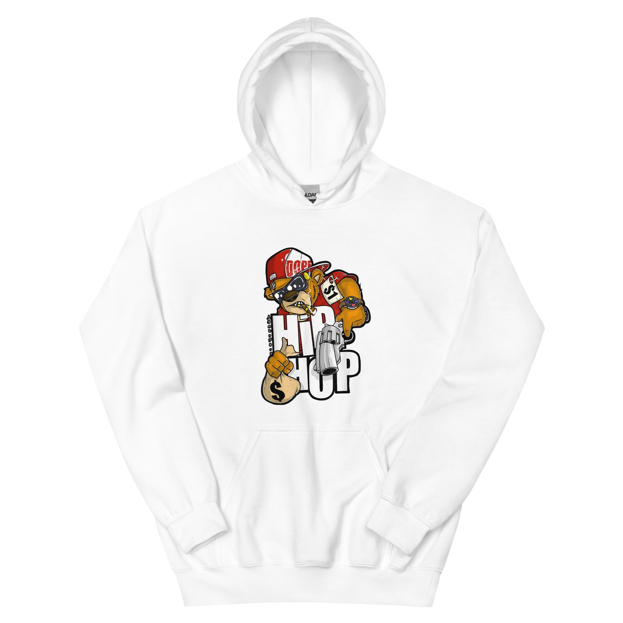 TEDDY BEAR WITH GUN RAPER HIP HOP Unisex Hoodie