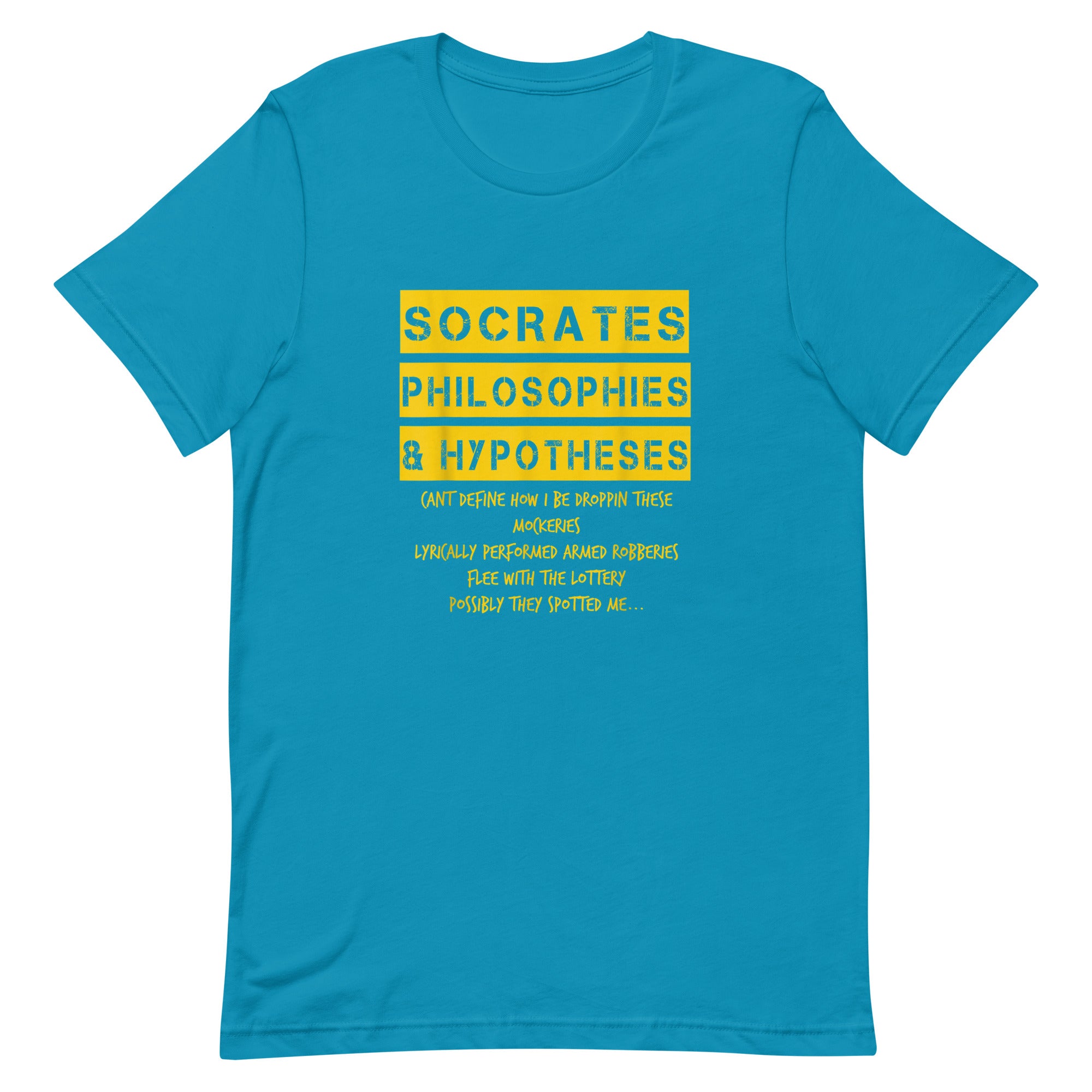 SOCRATES PHILOSOPHIES&HYPOTHESES  Unisex t-shirt - Hiphopya