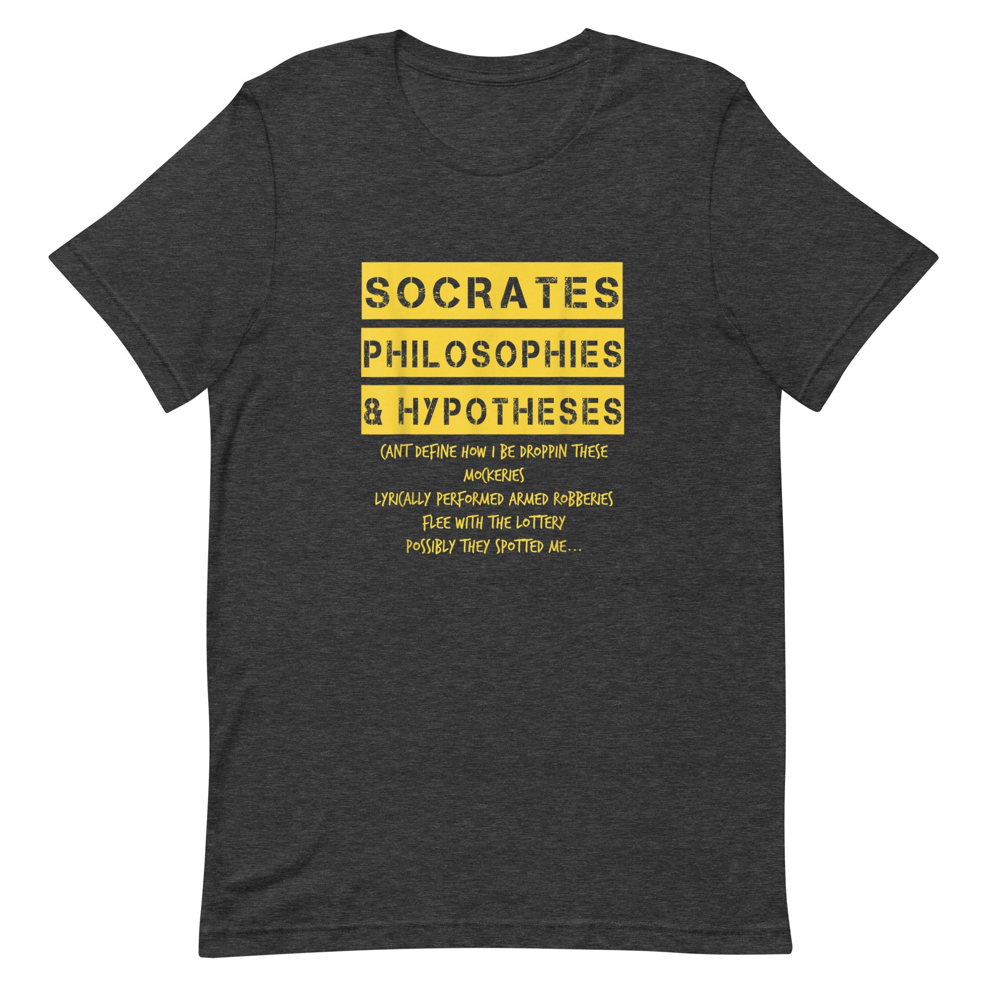 SOCRATES PHILOSOPHIES&HYPOTHESES  Unisex t-shirt - Hiphopya