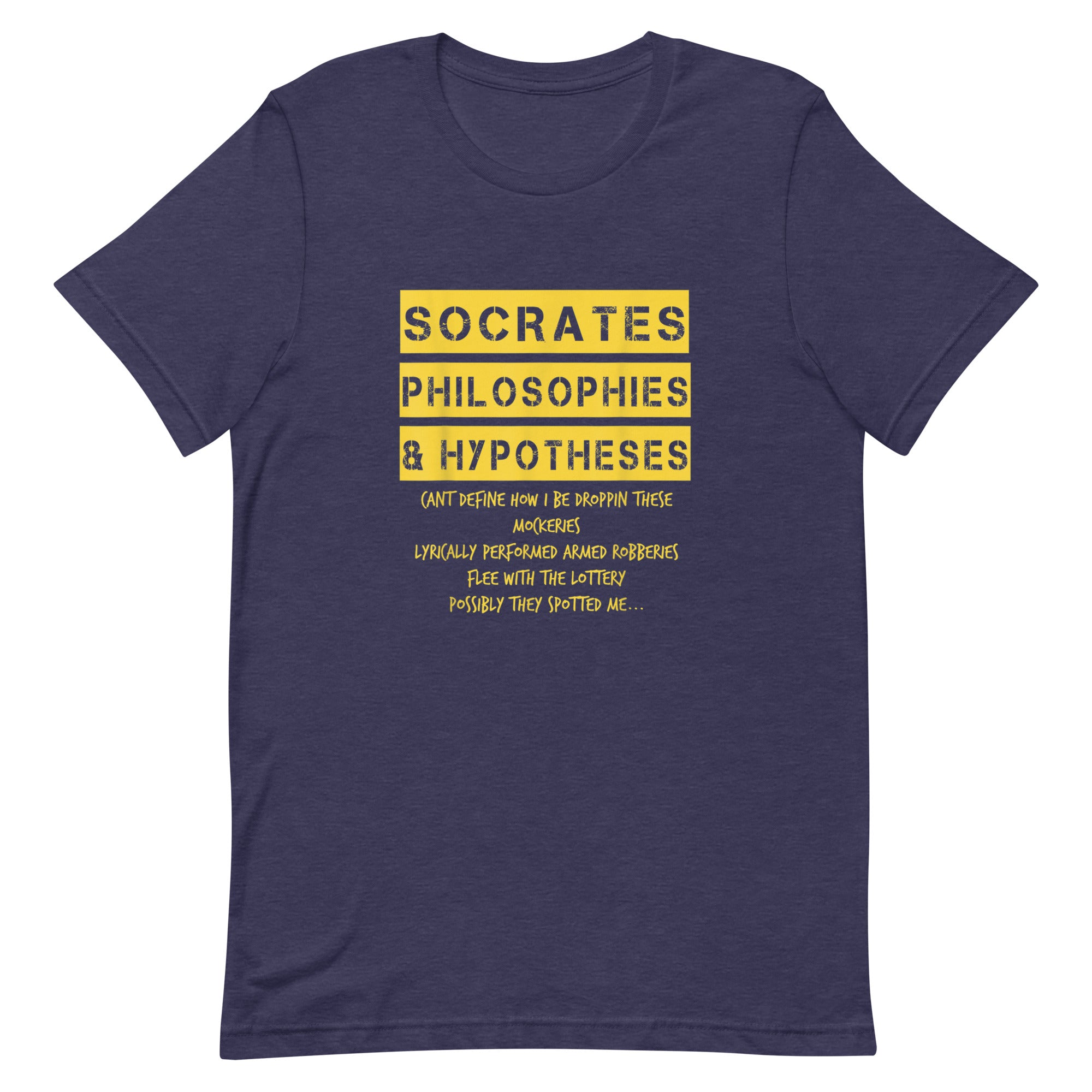 SOCRATES PHILOSOPHIES&HYPOTHESES  Unisex t-shirt - Hiphopya