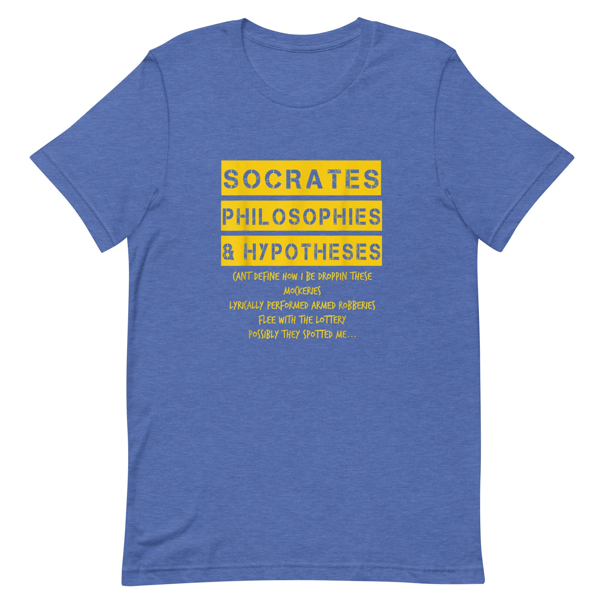 SOCRATES PHILOSOPHIES&HYPOTHESES  Unisex t-shirt - Hiphopya