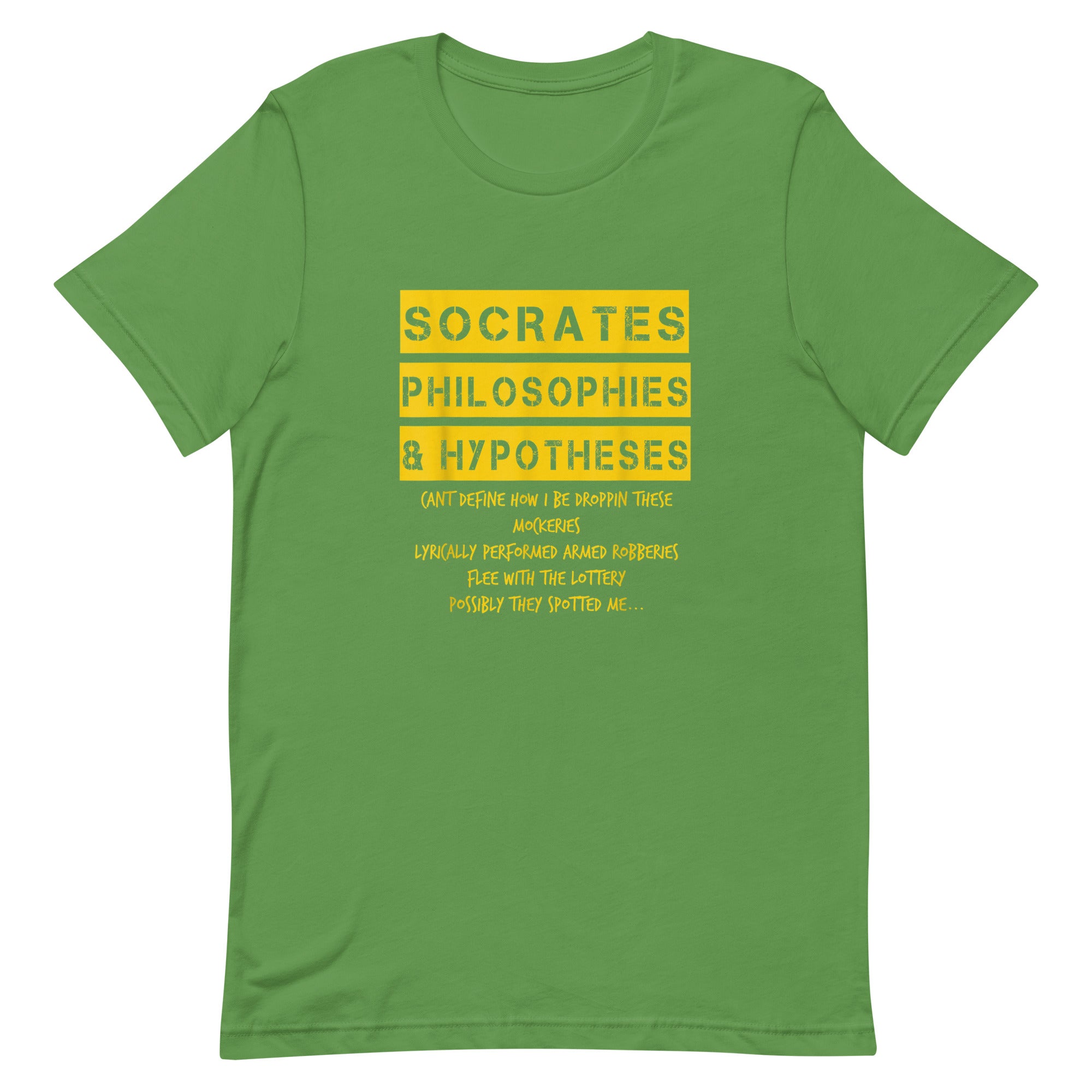 SOCRATES PHILOSOPHIES&HYPOTHESES  Unisex t-shirt - Hiphopya