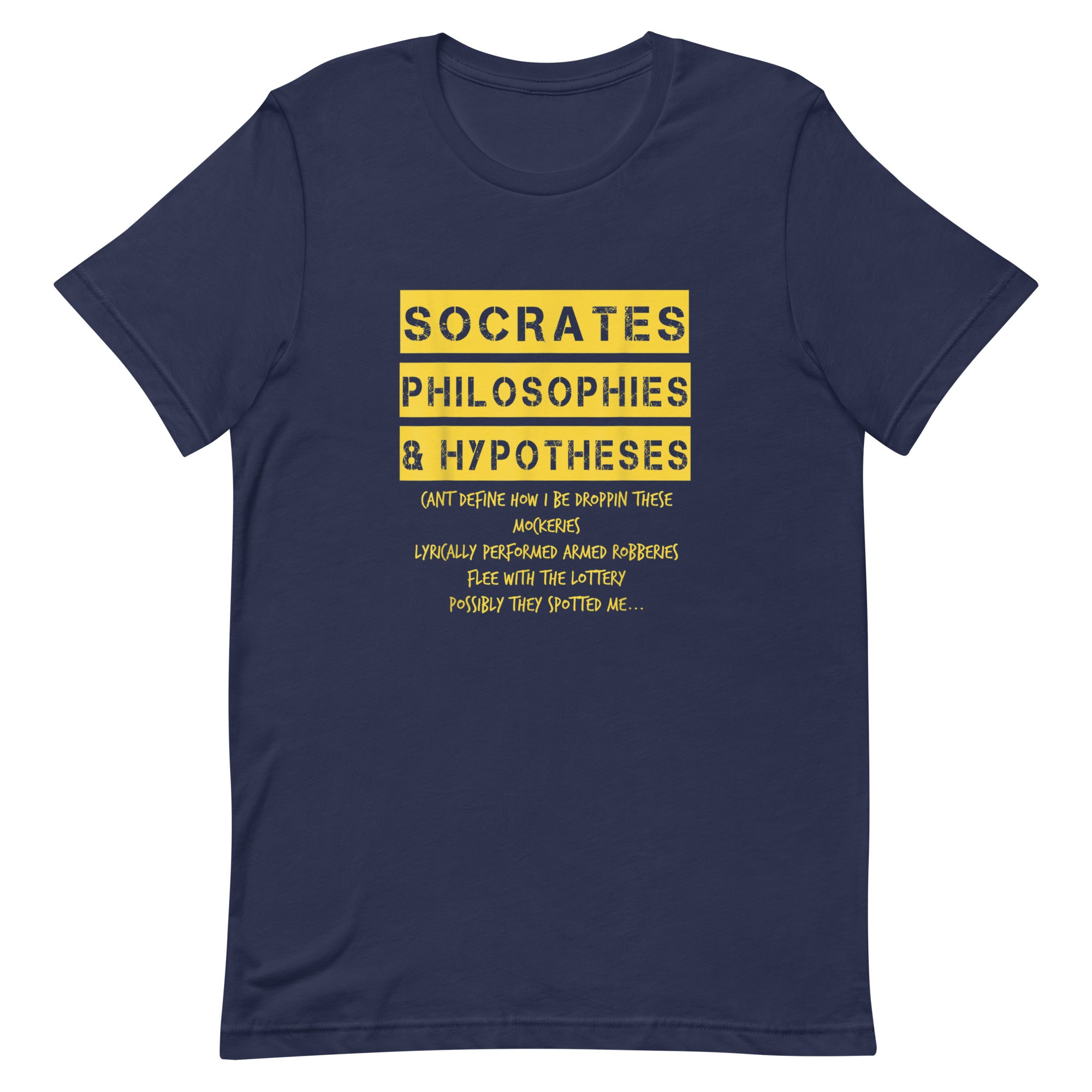 SOCRATES PHILOSOPHIES&HYPOTHESES  Unisex t-shirt - Hiphopya