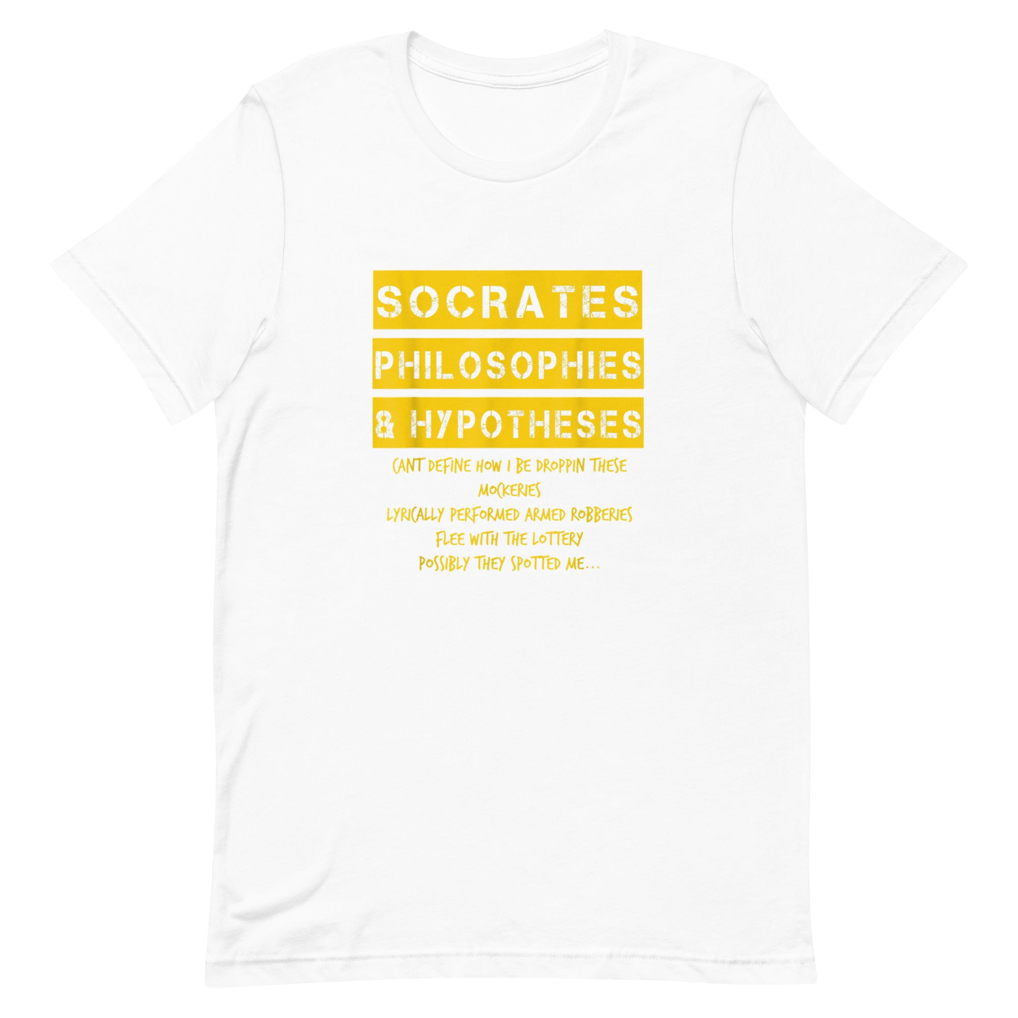 SOCRATES PHILOSOPHIES&HYPOTHESES  Unisex t-shirt - Hiphopya